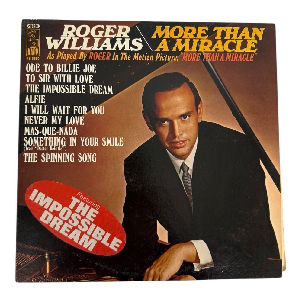 Roger Williams More Than A Miracle Vinyl LP